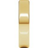 14K Yellow 5 mm Lightweight Round-Edge Comfort-Fit Flat Band Size 5.5