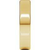 14K Yellow Gold 5 mm Lightweight Round-Edge Comfort-Fit Flat Band Size 10.5