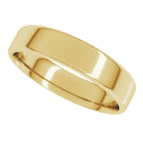 10K Yellow 5 mm Lightweight Round-Edge Comfort-Fit Flat Band Size 8