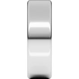 10K White Gold 7 mm Lightweight Round-Edge Comfort-Fit Flat Band Size 7.5