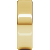 10K Yellow 7 mm Lightweight Round-Edge Comfort-Fit Flat Band Size 9.5
