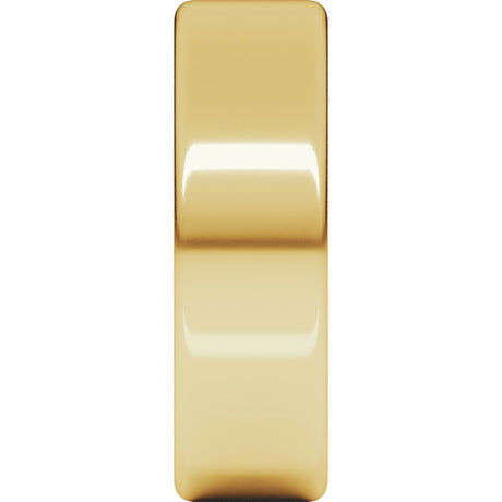 10K Yellow 7 mm Lightweight Round-Edge Comfort-Fit Flat Band Size 9.5