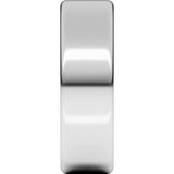 10K White 7 mm Lightweight Round-Edge Comfort-Fit Flat Band Size 8.5