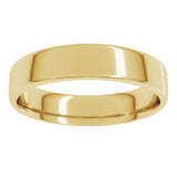 14K Yellow 5 mm Lightweight Round-Edge Comfort-Fit Flat Band Size 5.5
