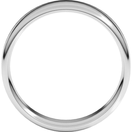 10K White Gold 7 mm Lightweight Round-Edge Comfort-Fit Flat Band Size 7.5