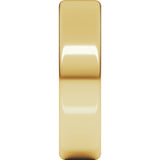 14K Yellow 6 mm Lightweight Round-Edge Comfort-Fit Flat Band