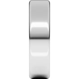 14K White Gold 6 mm Lightweight Round-Edge Comfort-Fit Flat Band Size 11