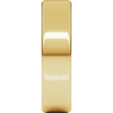 14K Yellow Gold 6 mm Lightweight Round-Edge Comfort-Fit Flat Band Size 10