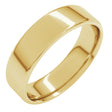 14K Yellow Gold 6 mm Lightweight Round-Edge Comfort-Fit Flat Band Size 10