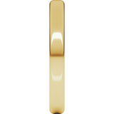 14K Yellow Gold 3 mm Lightweight Round-Edge Comfort-Fit Flat Band Size 7