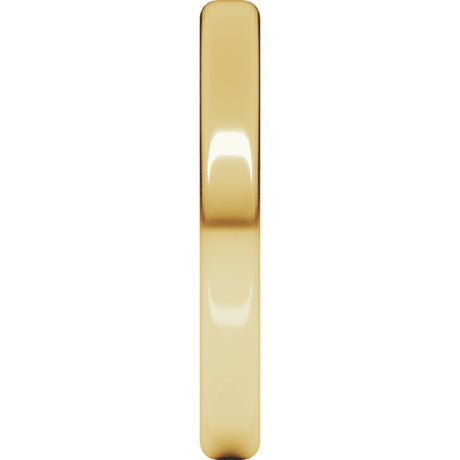 14K Yellow Gold 3 mm Lightweight Round-Edge Comfort-Fit Flat Band Size 7