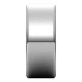 14K White 9 mm Lightweight Round-Edge Comfort-Fit Flat Band Size 9