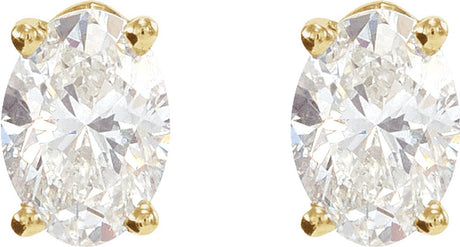 14K Yellow Gold 1/10 CTW Natural Diamond Earrings
