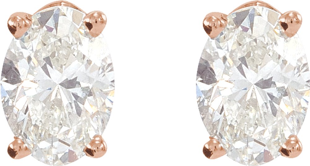 14K Rose Gold 1 1/2 CTW Lab-Grown Diamond Earrings