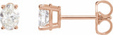 14K Rose Gold 1 1/2 CTW Lab-Grown Diamond Earrings
