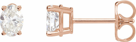 14K Rose Gold 1 1/2 CTW Lab-Grown Diamond Earrings