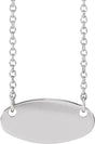 Sterling Silver Engravable Oval 18" Necklace