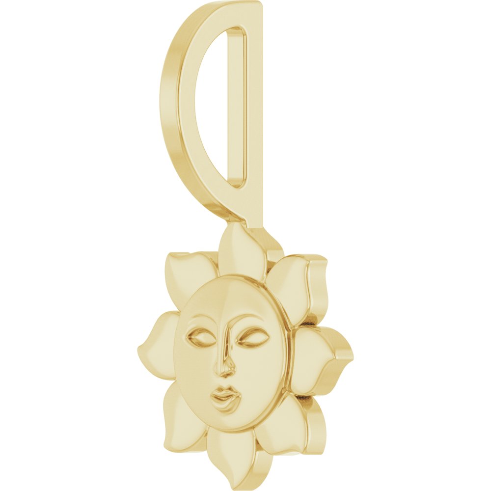 14K Yellow Sun Charm/Pendant