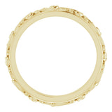 14K Yellow Gold 2.5 mm Sculptural Band Size 4.5