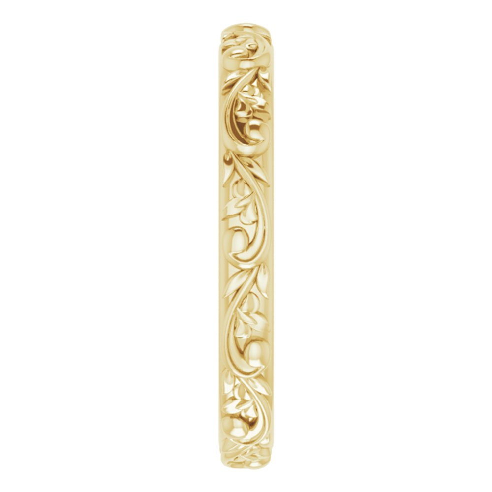 10K Yellow Gold 2.5 mm Sculptural Band Size 5