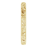10K Yellow Gold 2.5 mm Sculptural Band Size 5