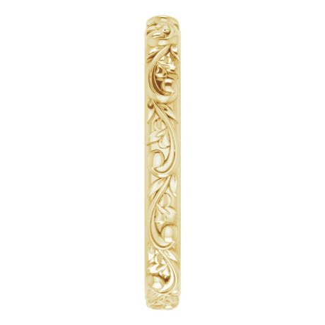 14K Yellow Gold 2.5 mm Sculptural Band Size 5
