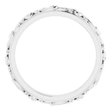 14K White Gold 2.5 mm Sculptural Band Size 5