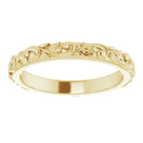 10K Yellow Gold 2.5 mm Sculptural Band Size 5