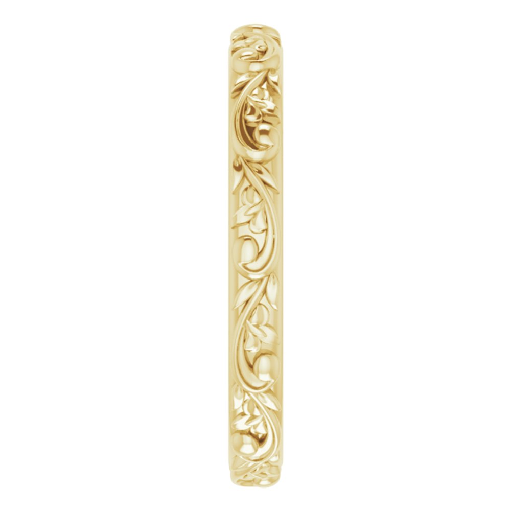 10K Yellow Gold 2.5 mm Sculptural Band Size 6