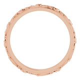10K Rose Gold 2.5 mm Sculptural Band Size 8