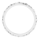 Sterling Silver 2.5 mm Sculptural Band Size 8