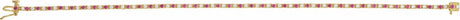 14K Yellow Gold Vermeil 5/8 CTW Lab-Grown Ruby & Lab-Grown Diamond Line 7 1/4" Bracelet