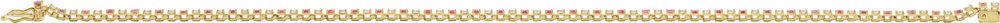 14K Yellow Gold Natural Ruby & 5/8 CTW Natural Diamond Line 7 1/4" Bracelet