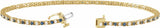 14K Yellow Gold 5/8 CTW Lab-Grown Blue Sapphire & Lab-Grown Diamond Line 7 1/4" Bracelet
