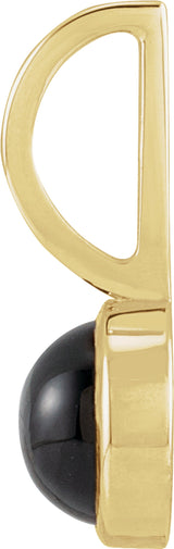 14K Yellow Natural Black Onyx Charm/Pendant