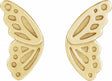 14K Yellow Butterfly Wing Earrings