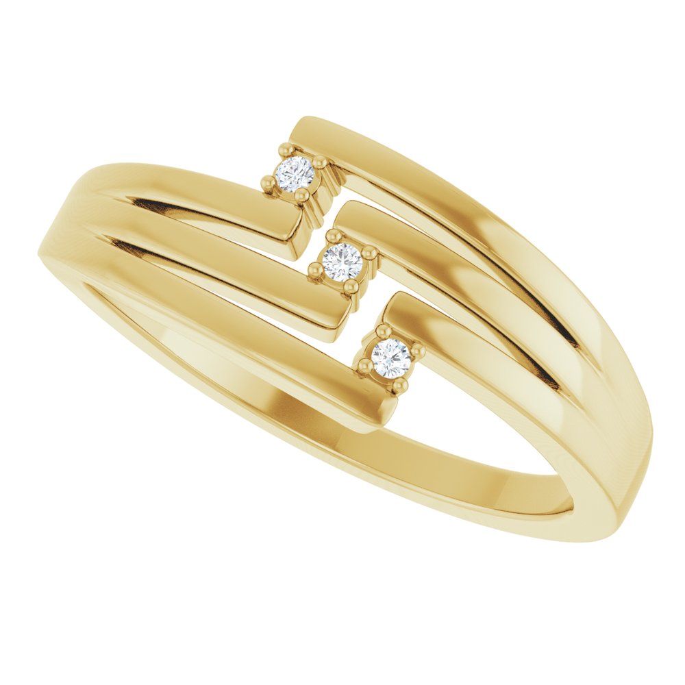 14K Yellow .02 CTW Natural Diamond Ring