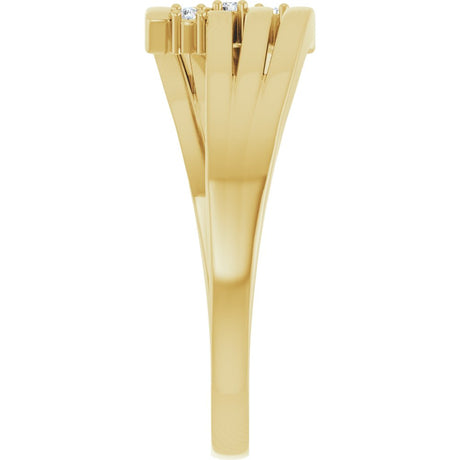 14K Yellow .02 CTW Natural Diamond Ring