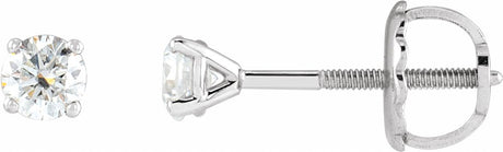 14K White 1/4 CTW Natural Diamond Cocktail-Style Earrings