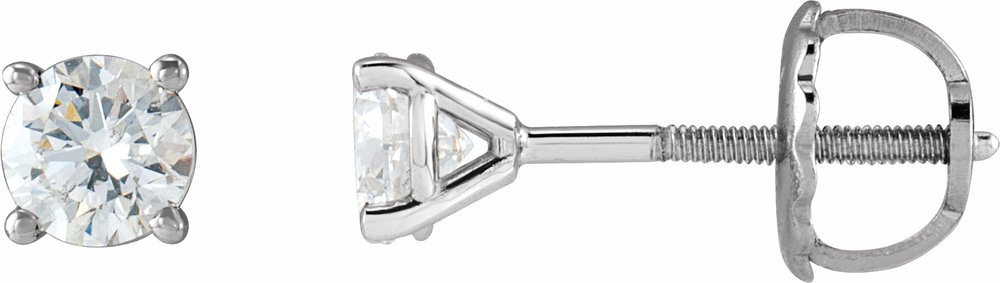 14K White Gold 1/2 CTW Natural Diamond Cocktail-Style Earrings