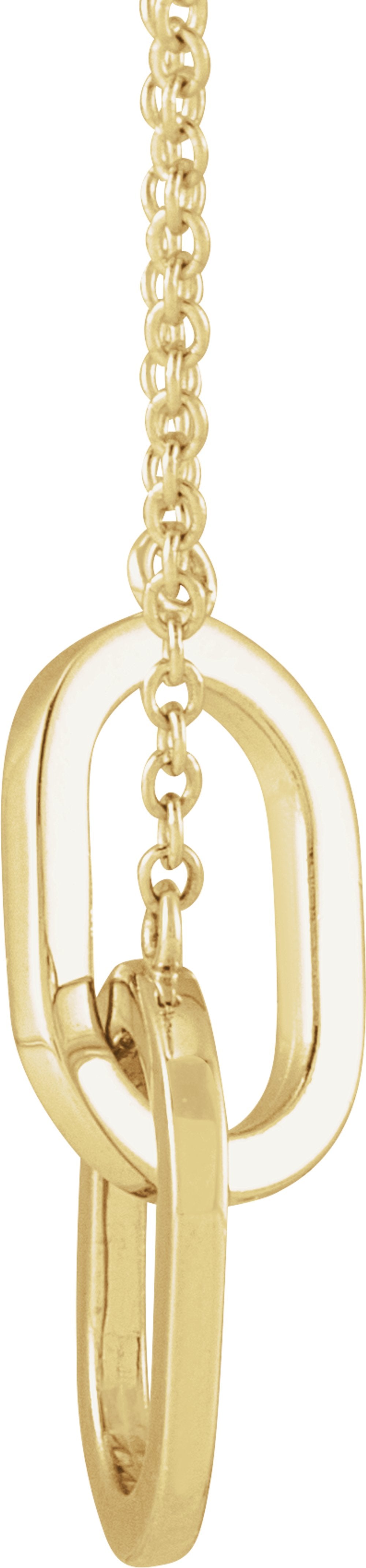 14K Yellow Interlocking Link 18" Necklace