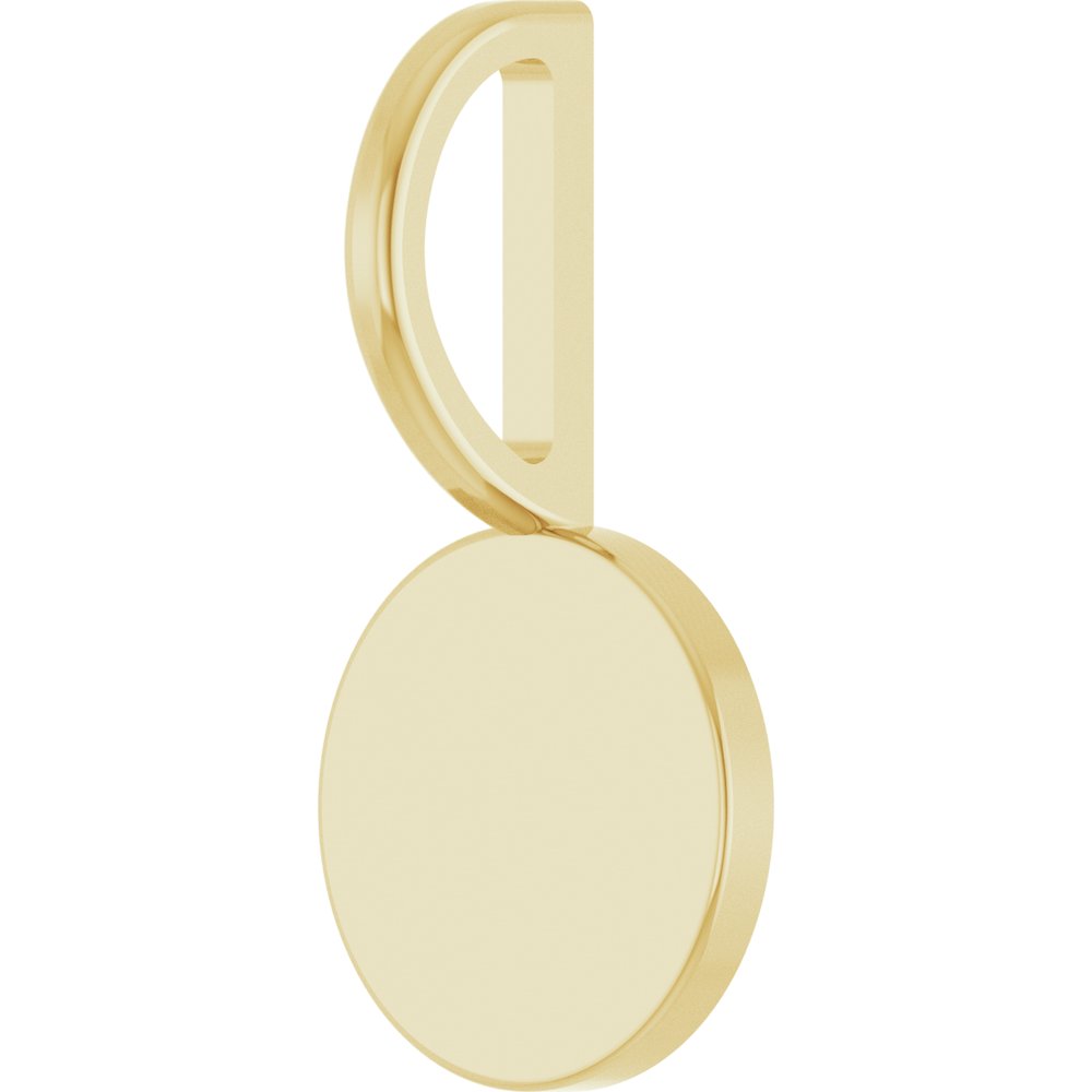 10K Yellow Gold Engravable Disc Charm/Pendant