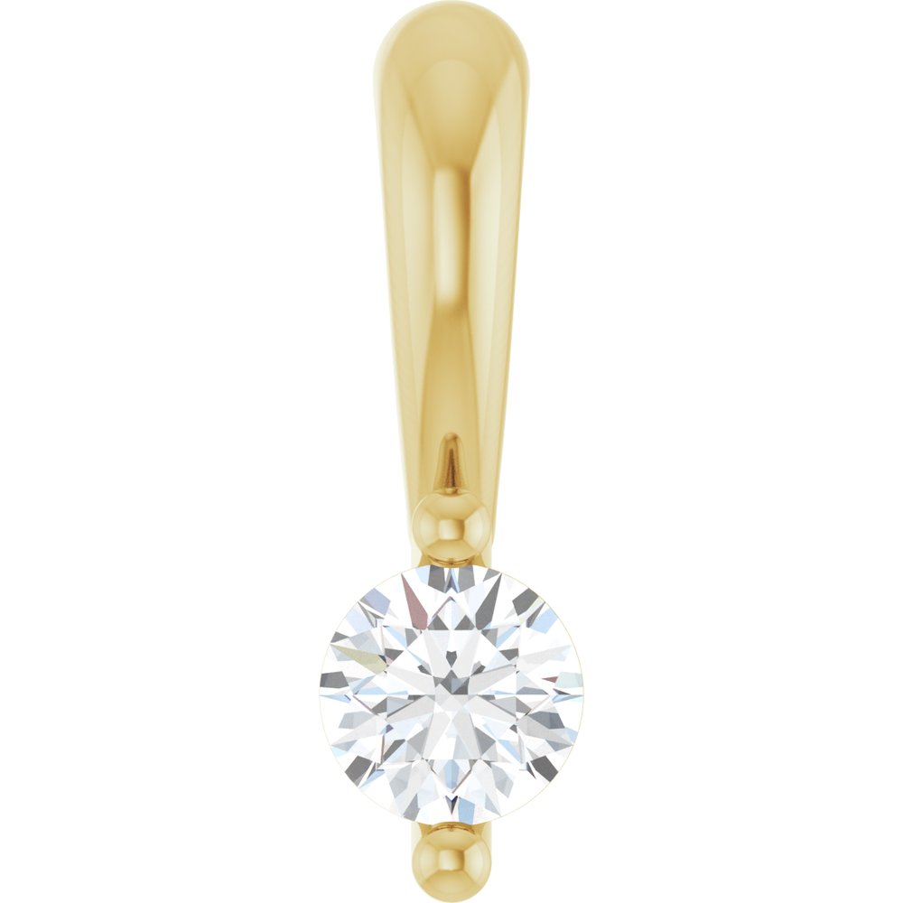 14K Yellow .03 CT Natural Diamond Pendant