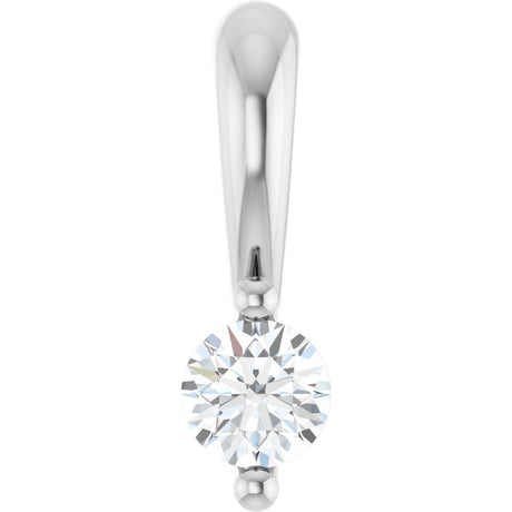 14K White Gold .03 CT Lab-Grown Diamond Pendant