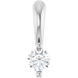 14K White Gold .03 CT Lab-Grown Diamond Pendant