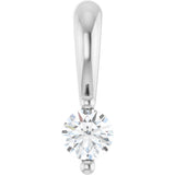 14K White .03 CT Lab-Grown Diamond Pendant