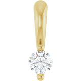 14K Yellow .03 CT Lab-Grown Diamond Pendant