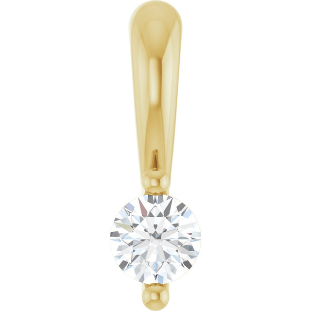 14K Yellow .03 CT Natural Diamond Pendant