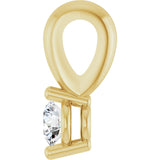 14K Yellow .03 CT Lab-Grown Diamond Pendant