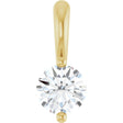 14K Yellow Gold 1/4 CT Lab-Grown Diamond Pendant